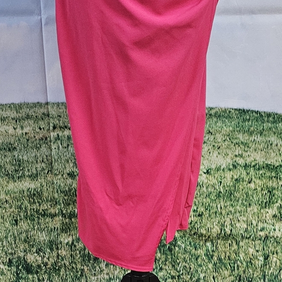 NASTY GAL | RUCHE SIDE SPLIT MIDI THIN STRAP BODYCON DRESS - NWOT! - Picture 7 of 16